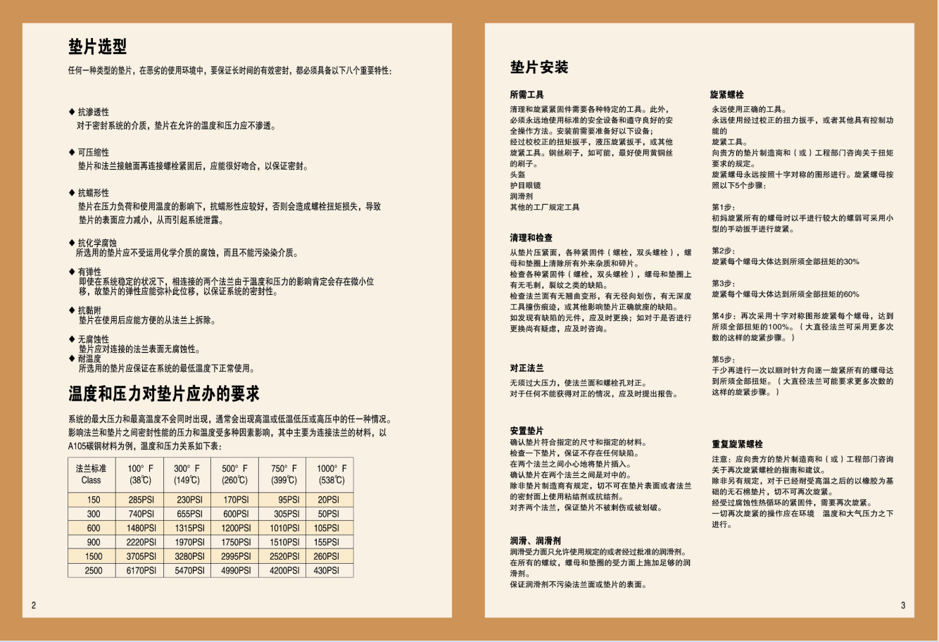 垫片选型